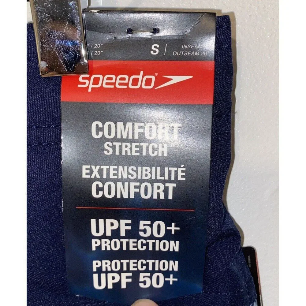 Boys Speedo Bondi Blue Board Shorts 20” Comfort Stretch Size Small